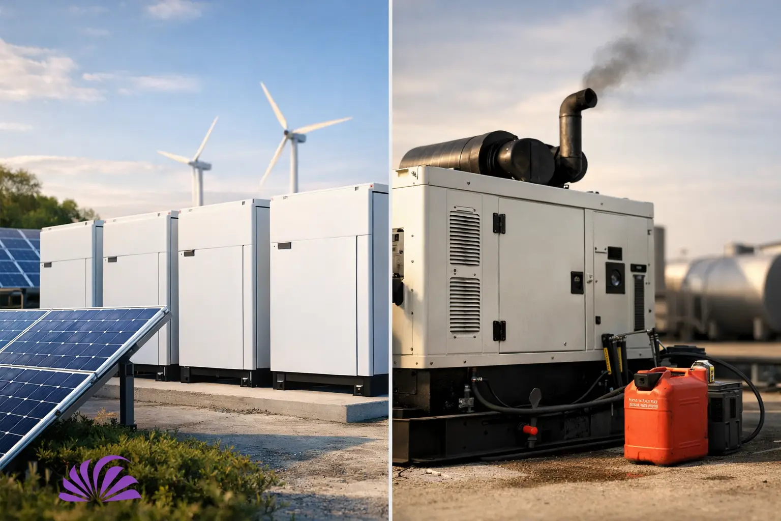 Battery Storage Versus Diesel Backup for Business