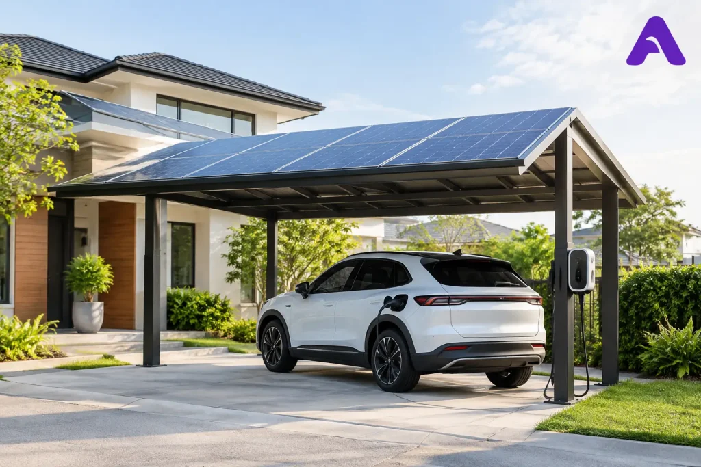 Plug In Solar Carport Example for Landed Homes